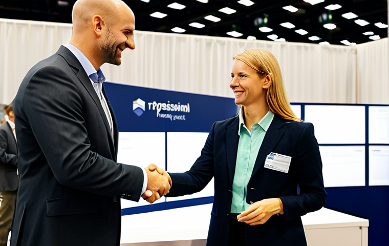 Networking at an Industry Event**

"A professional building materials salesperson, fully clothed in a modest business suit, shaking hands with an architect at a construction industry trade show. Booths and displays in the background. Professional lighting, sharp focus, perfect anatomy, correct proportions, natural pose, well-formed hands, proper finger count, appropriate content, safe for work, family-friendly, professional."

**